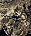 收藏艺术报,马良芬作品:飞的日子 78× 80cm 版画 马良芬作